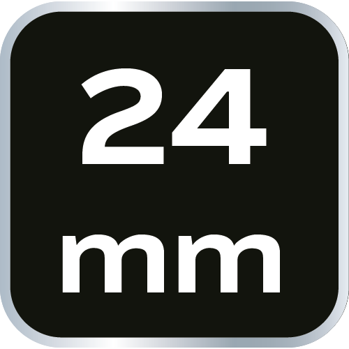 12 pontos, 1/2", 24 mm-es csupasz dugaszolóaljzat 08-082