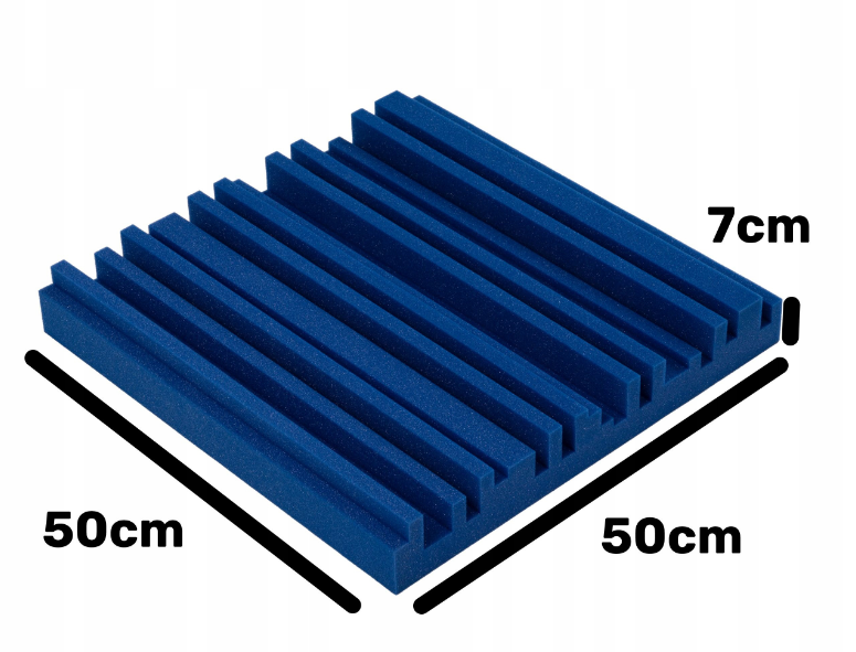 Akustický panel Equalizer 50x50cm, tloušťka 7cm, modrý