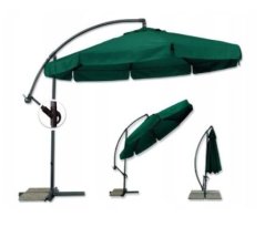 Градински сгъваем чадър 350см зелен