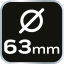 Gumikalapács 63 mm, 680 g, fa nyéllel 25-063