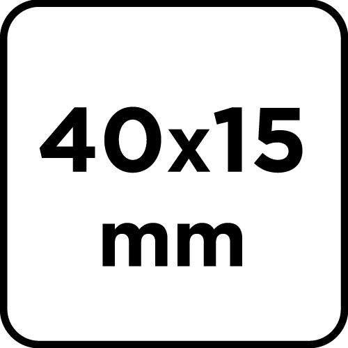 Laminált lemez 40 x 15 x 6 mm, P40 58T392