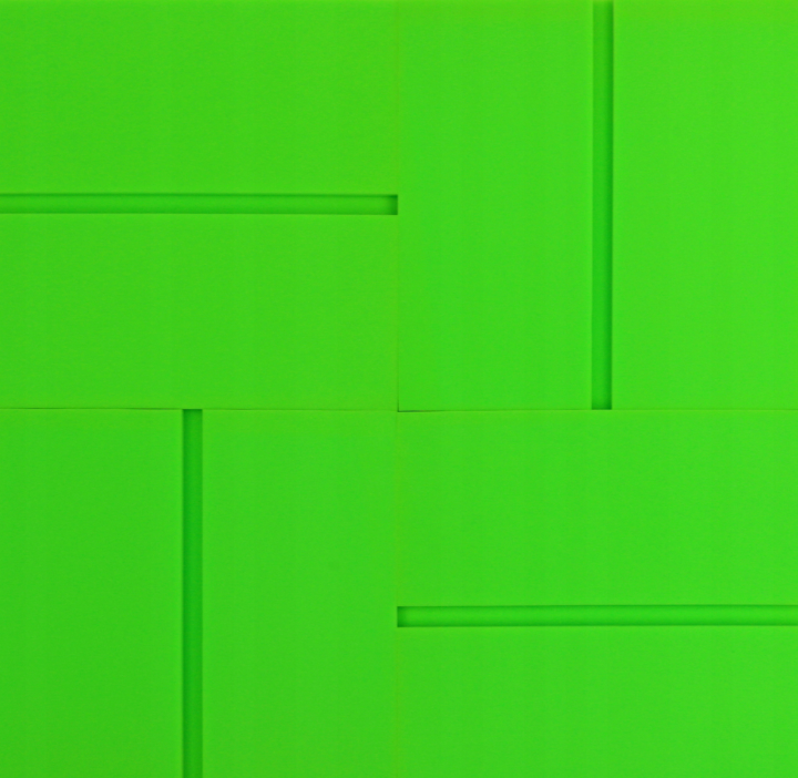 Akustický panel Obdélníky 50x50cm, tloušťka 3cm, světle zelený