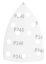 Velcro brusni papir, željezo 102 x 152 mm, P240, 5 kom, s 11 rupa 58T308