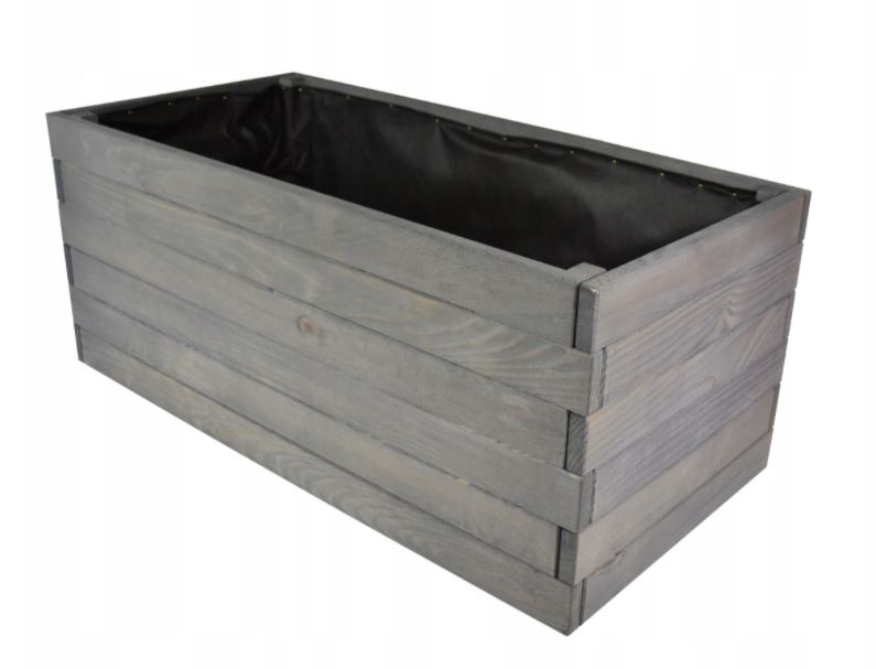 Ghiveci din lemn Antracit 80x38x33cm