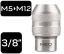 Adapter für Gewindebohrer, 3/8" DR M5-M12 12-906