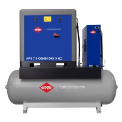 Šroubový kompresor APS 7.5 Combi Dry X 10 bar 7.5 KM/ 5.5 kW 690 l/min 500 l 369958-P