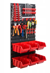 Perete pentru unelte 78x39cm + 6 cutii RED
