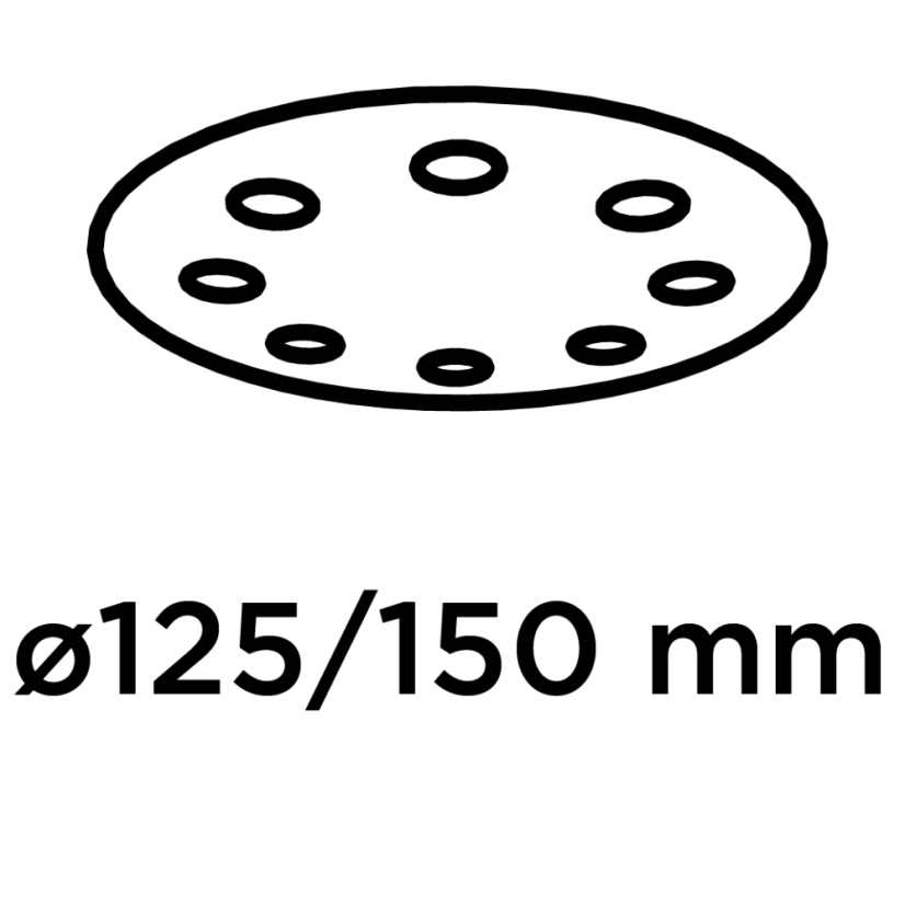 Excentrikus köszörű 450 W, 125/150 mm tárcsa, tok 59G349