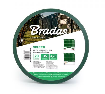 Kerítés árnyékoló szalag 4,75cm x 35m Green 450g/m2 + rögzítők
