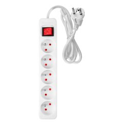 Produžni kabel 3m, 3x1.5mm2, 5G, bijeli, ON/OFF 90-179