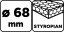 Cuțit pentru polistiren 68 mm 56T615