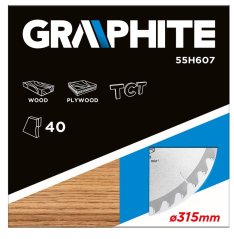 List pile, sinterirani karbid, 315 x 30 mm, 40 zuba 55H607