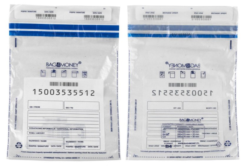 Biztonsági tasak B4 TRANSZPARENS 50db