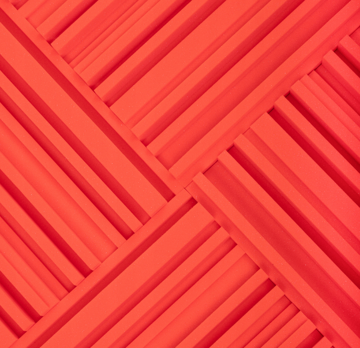 Akustična ploča Equalizer 50x50 cm, debljina 7 cm, narančasta