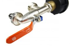 Metalna slavina za IBC spremnik 1000l 61 mm PKR 3/4" s brzom spojnicom