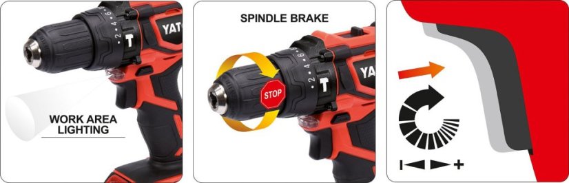 Akkubohrmaschine 18 V Li-ion, Koffer YT-82782