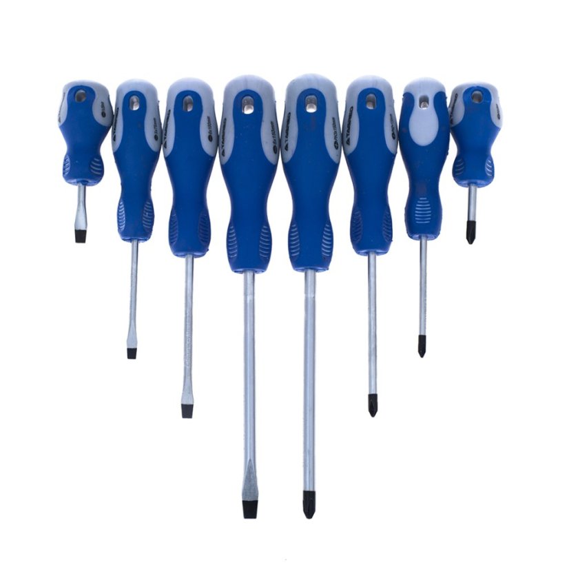 18-teiliges Schraubendreher-Set, Schraubendreher, PH-, PZ-, TORX-, Flach- und Kreuzschlitzschraubendreher im Ständer, Cr-V TA1067