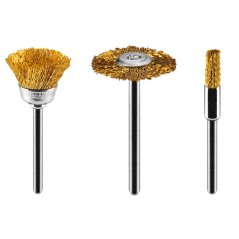 Mosadzné kefky, kefka, pohár, kotúč, sada 3 ks. 55H067