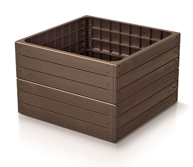 Magaságyás 75,6x75,6x25cm Base woody rusztikus tégla