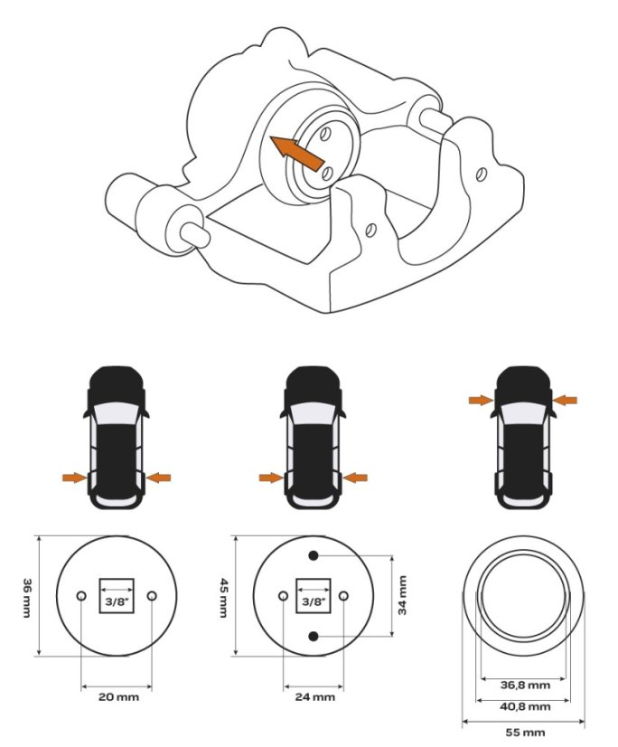 Sťahovák na kotúčové brzdy - MINI 11-125