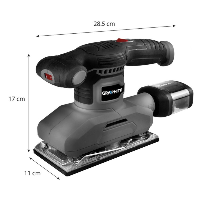 Orbitális csiszoló 260W, lapát 90 x 187 mm 59G326
