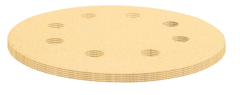 Brusni papir s čičkom 180 mm, K120, 5 kom, s 8 rupa za brusilicu 59G263 54H023