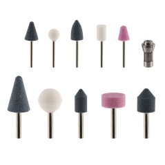 Pietre de șlefuit - set de 10 în cutie - pentru polizor / burghiu 456265
