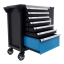 Cărucior pentru scule de atelier 309 buc - 7 sertare + dulap KD1069