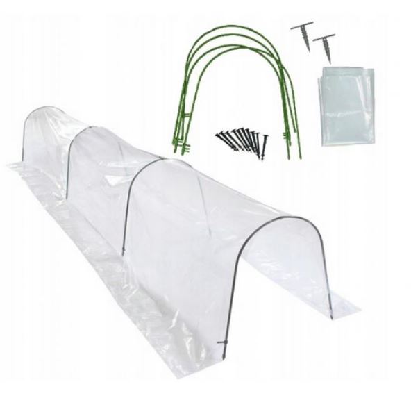 Foliengewächshaus Tunnel 0,5x10m Garden