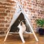Cort TeePee pentru animale 40x40cm Wooden Hut