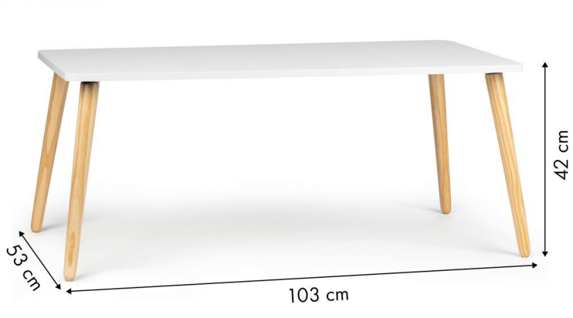 Couchtisch White Edge 100cm