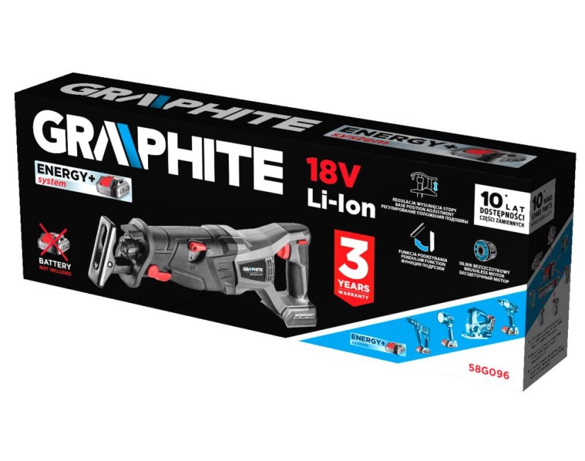 Akku-Schwanzsäge 18 V Energy+, Akku nicht enthalten 58G096