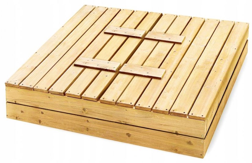 Homokozó padokkal 180cm + fedőlap + agrotextília