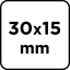 Laminált lemez 30 x 15 x 6 mm, P40 58T400