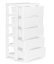Regal na kolescih 5 polic White