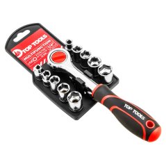 Тресчотка и гайки 1/4", 12 бр. 38D147