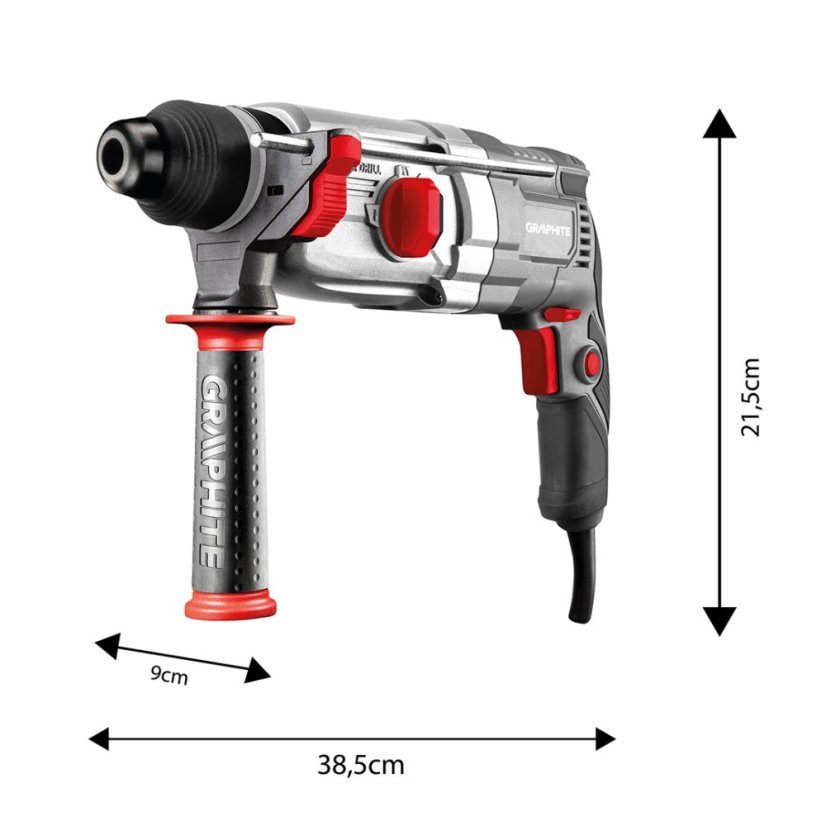 Bohrhammer 800 W SDS+, mit Koffer 58G538