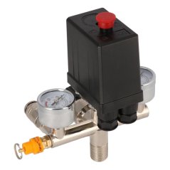 Regulator pritiska 1/2" 10 bara sa presostatom, 2 manometra i 2 brze spojke 1/4" 36826-R