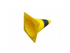 Közlekedési bója sárga-fekete 30 cm elasztikus