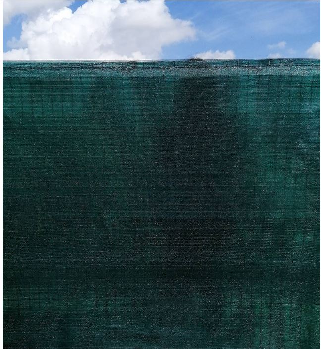 Árnyékoló háló sötétzöld 1,5x25m 90% árnyék