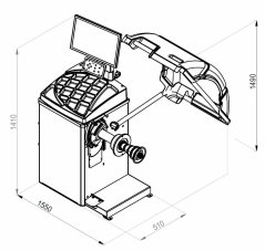 Echilibrator de roți pentru autoturisme 230V, VB 470