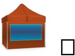 Perete cort alb cu fereastră 2x2 m SQ/HQ/EXQ
