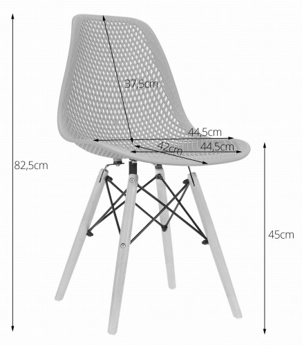 Esszimmerstuhl skandinavischer Stil White Grid
