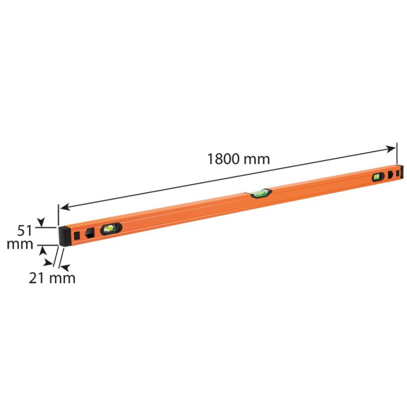 Aluminijska libela S 300, 3 boce, 180 cm 71-137