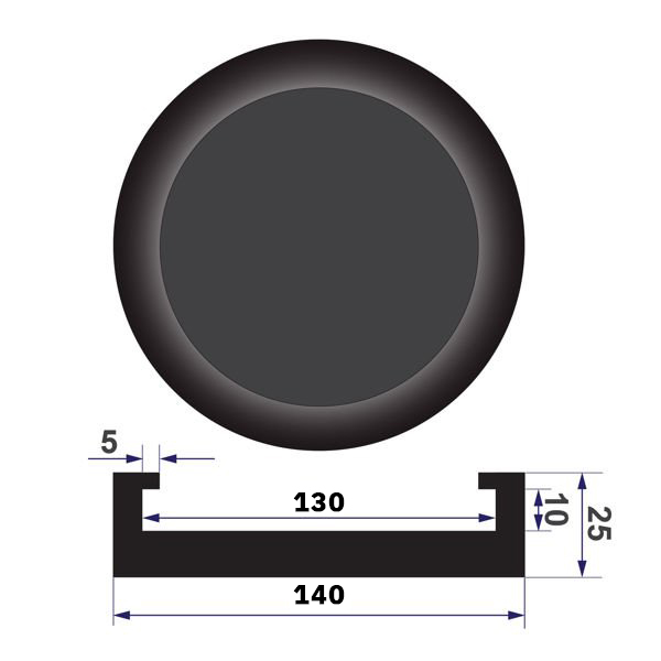 Gumipogácsa gépjármű emelőhöz 130 mm