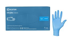 Ochranné rukavice MERCATOR Nitrylex CLASSIC Modré, veľkosť M, 100ks/balenie
