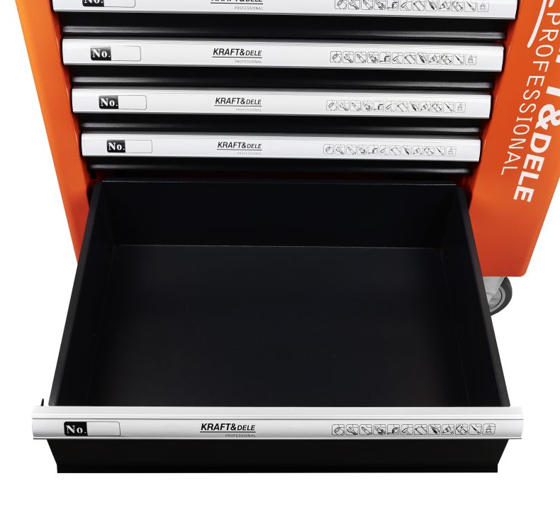 Cărucior pentru scule de atelier 258pcs - 7 sertare KD1067