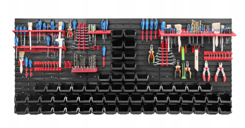 Werkzeugwand 172x78cm + 60 Boxen
