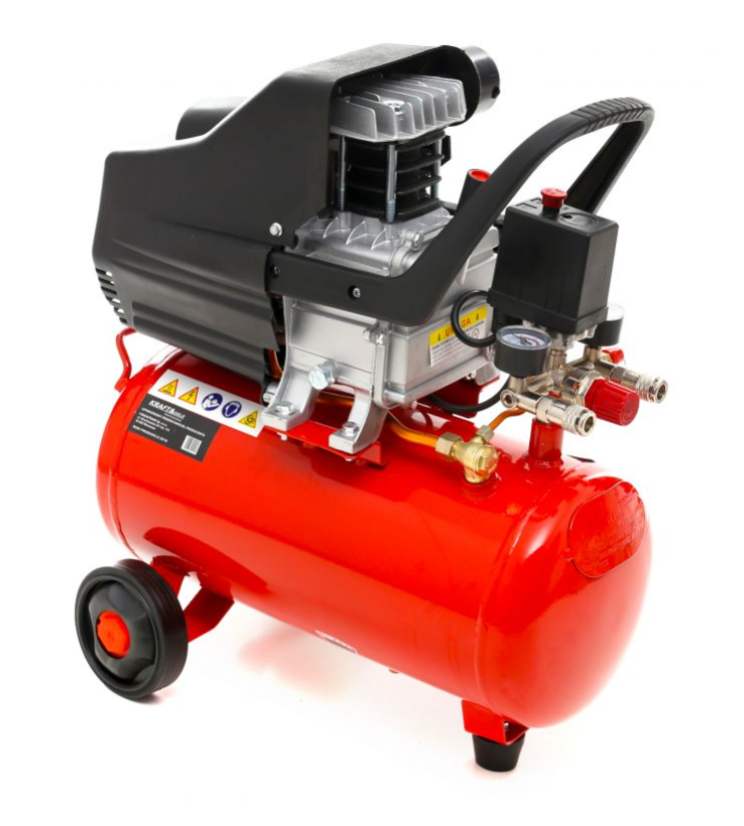 Compresor aer cu ulei 24L, 8 bar, 2.8 kW, 206 l/min, 220V, portabil, pentru atelier și auto – Kraft&Dele KD400