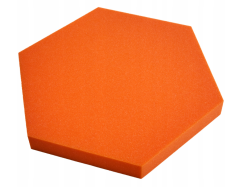 Akustický panel Hexagon 50x50cm, tloušťka 5cm, oranžový
